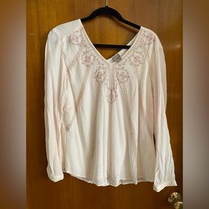 Chico’s long sleeve white blouse